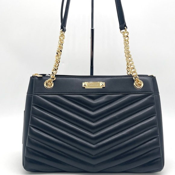 Michael Kors Black Quilted Whitney Shoulder Tote Bag - Picture 1 of 9